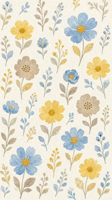 Japanese Textile Floral Pattern Illustration
