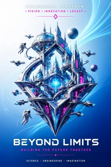 Cosmic image example: Futuristic Tech Blue Creative Brand Poster