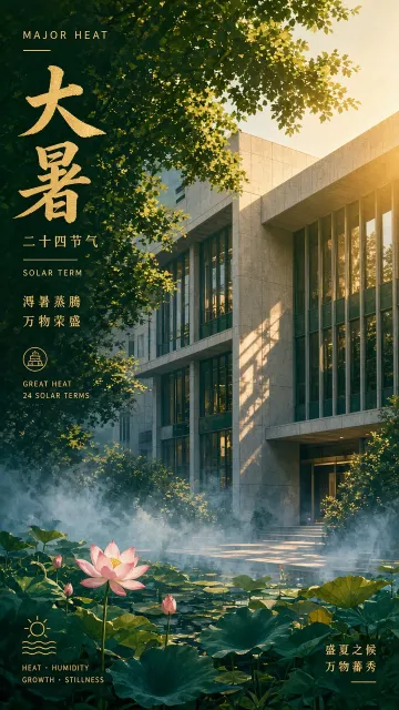Architecture Space image example: Major Heat Architectural Solar Term Poster