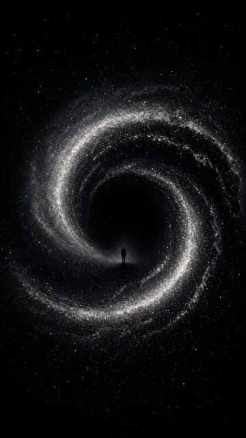 Spiral Galaxy Dark Aesthetic Phone Wallpaper