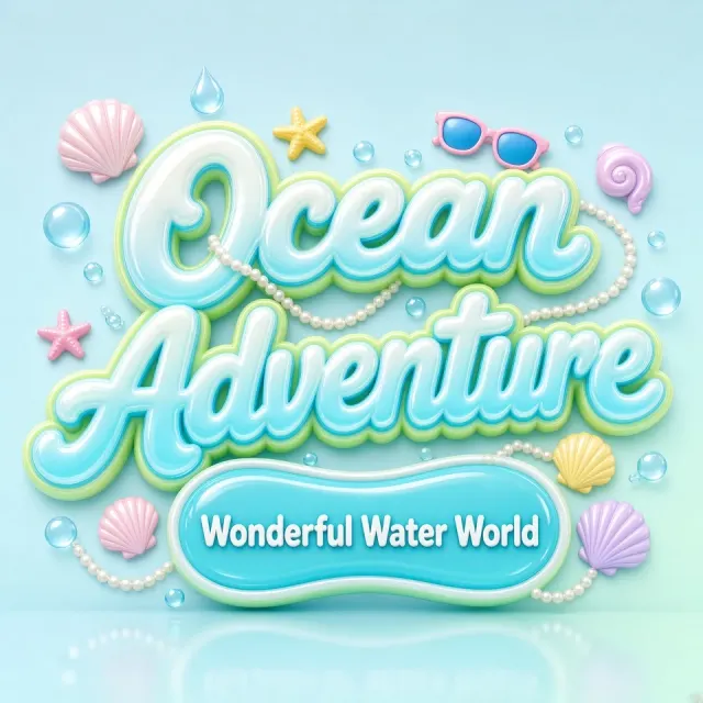 Vibrant Motion image example: Ocean Adventure 3D Bubble Typography