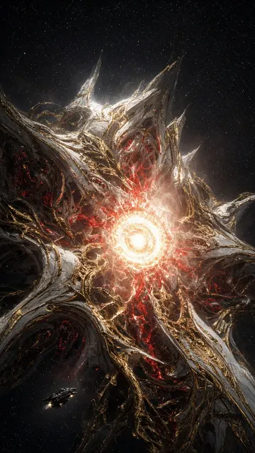 Sci-Fi Concept image example: Megalophobia Mechanical Entity Scene