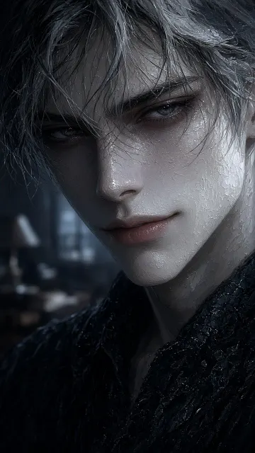 Close-Up CG Portrait of Brooding Youth