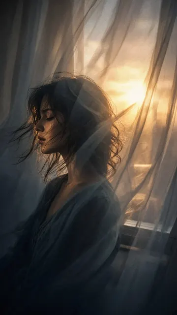 Warm Golden Hour Cinematic Motion Portrait