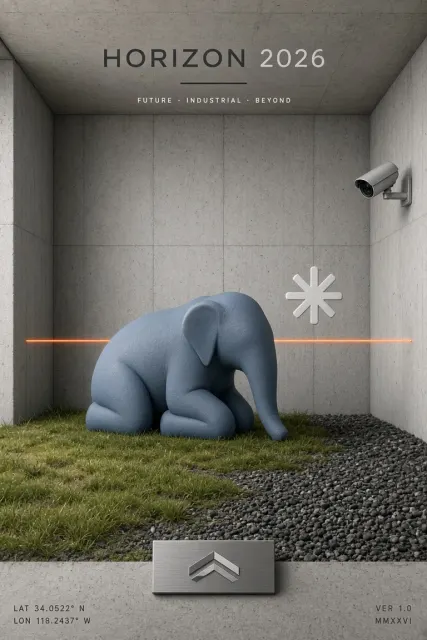 Industrial Avant-Garde 3D Elephant Poster