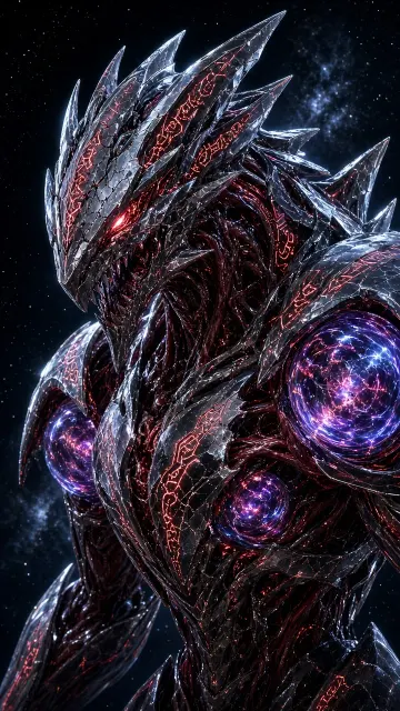 Hard Light image example: Cosmic Knight Biomechanical Mech Monster
