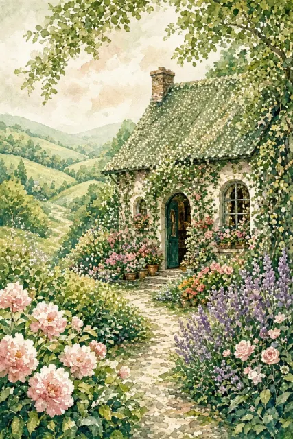 Floral & Plants image example: Fresh Watercolor Flower Shop Illustration