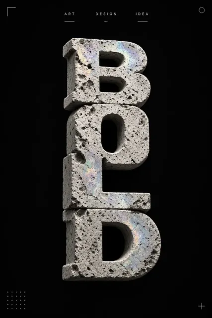 Futuristic Rock Texture Typography Design