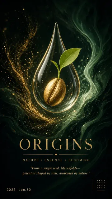 Particle Effect image example: Black Gold and Emerald Particle Droplet Commercial Poster