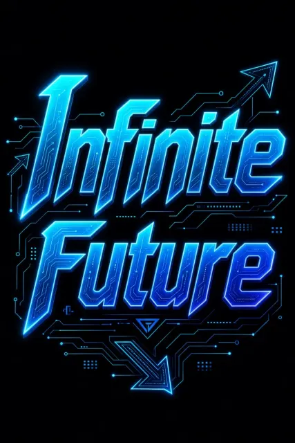 Grid Layout image example: Glowing Futuristic Typography on Black