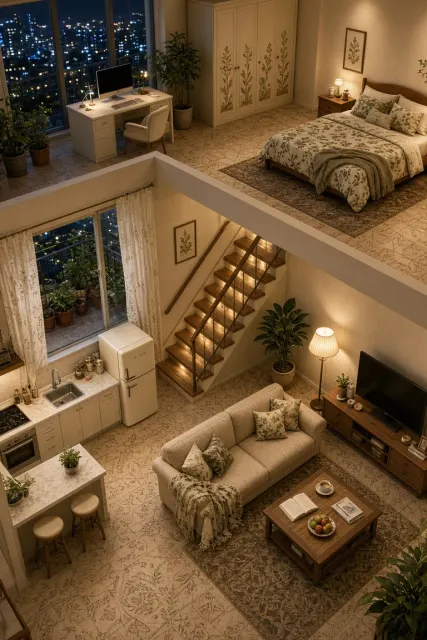 Urban image example: Vintage Forest Loft Apartment Interior