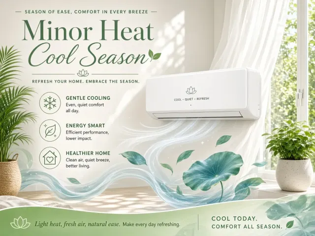 Plants & Flowers image example: Minor Heat Summer Air Conditioner Promo Poster