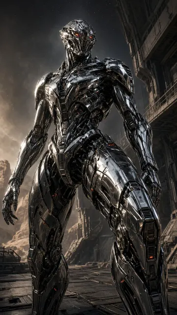 Hard Surface image example: Futuristic Scaled Exoskeleton Mecha Concept