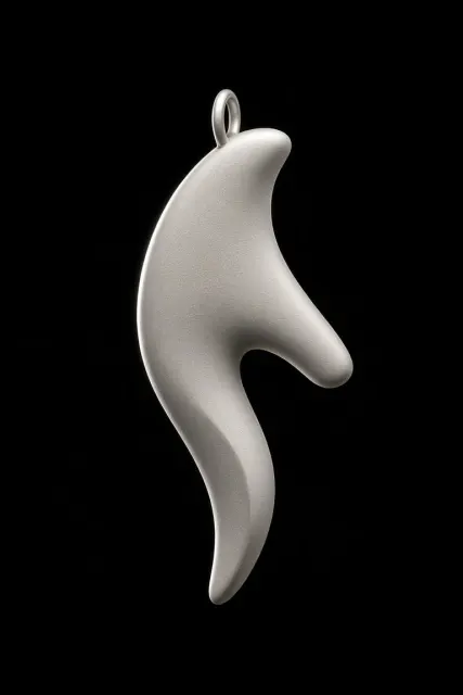 Jewelry Design image example: Minimalist Streamlined Horse Head Pendant Concept