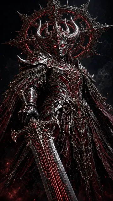 Cyberpunk Dark Demon Deity Sculpture Art