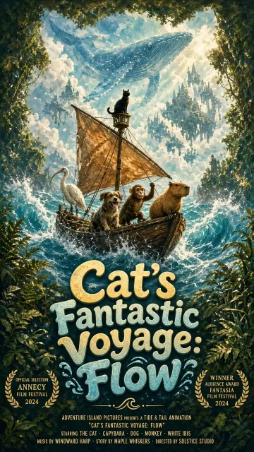 Animation Art image example: Cat's Fantastic Voyage Animated Movie Poster