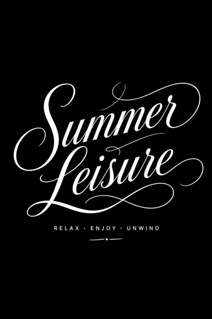 Anime Aesthetic image example: Dynamic Curvature Summer Leisure Typography Design