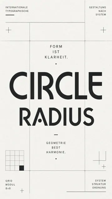 Grid System image example: Swiss International Style Typographic Poster