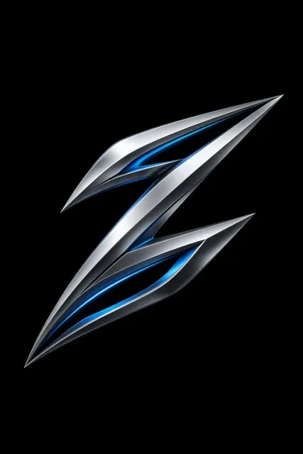Electric Blue image example: Aerodynamic Wind Blade Z Logo Design