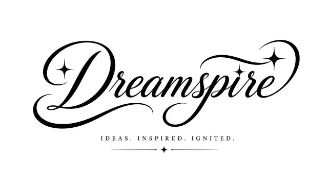 Minimalist Design image example: Dynamic Interconnected Cursive Typographic Design