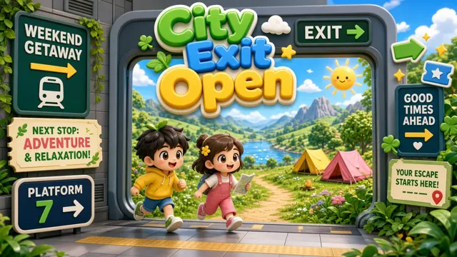 3D Weekend Escape Urban Portal Poster