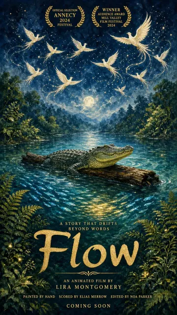 Animation Poster image example: Enchanted Crocodile River Journey Movie Poster