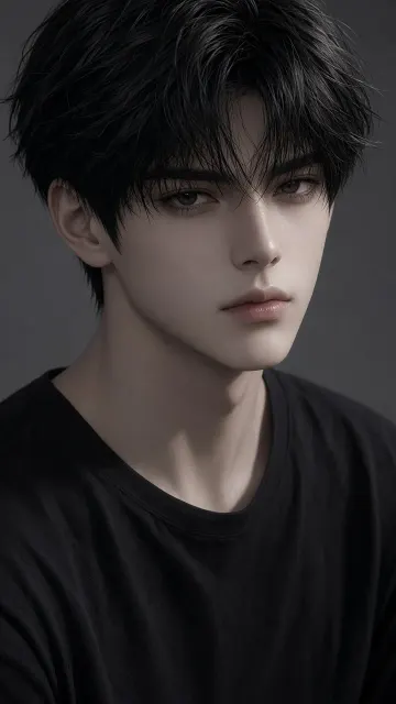 Photorealistic Handsome Anime Male Close-Up