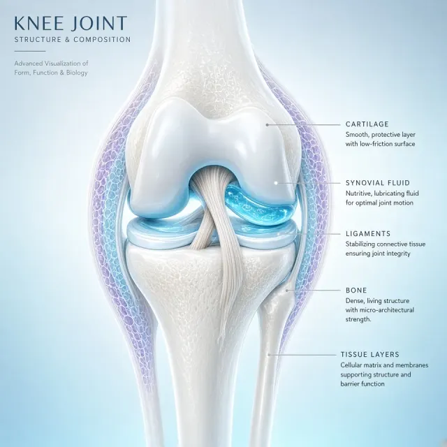 Commercial Art image example: Medical Visualization of Knee Joint Anatomy