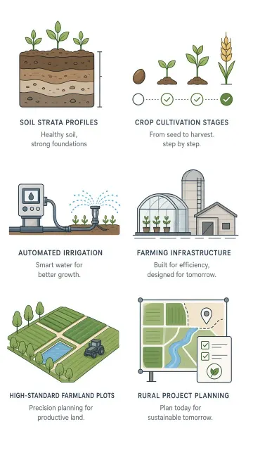 Flat Design image example: Agricultural UI Flat Icon Set Design