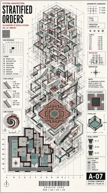 Maximalist Superimposition Architectural Poster