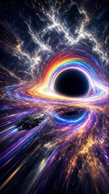 deep space image example: Interstellar Gargantua Black Hole Concept