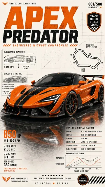 Epic Track Supercar Collector Edition Poster