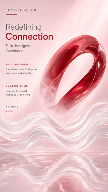 Corporate image example: Mobius Red Ring Tech Key Visual Poster