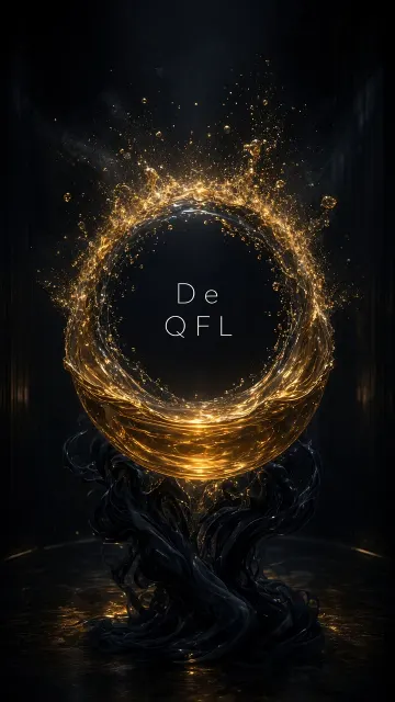 3D Molten Amber Fluid Glass Vortex Poster