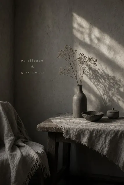 Muted Palette image example: Muted Gray Shadow Aesthetics Still Life Photography