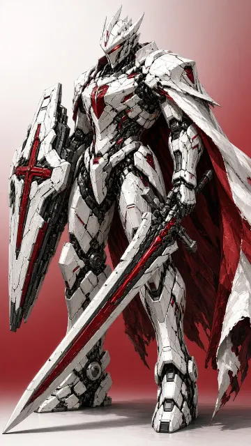 Mecha image example: Sci-Fi Paladin Mecha Concept Illustration