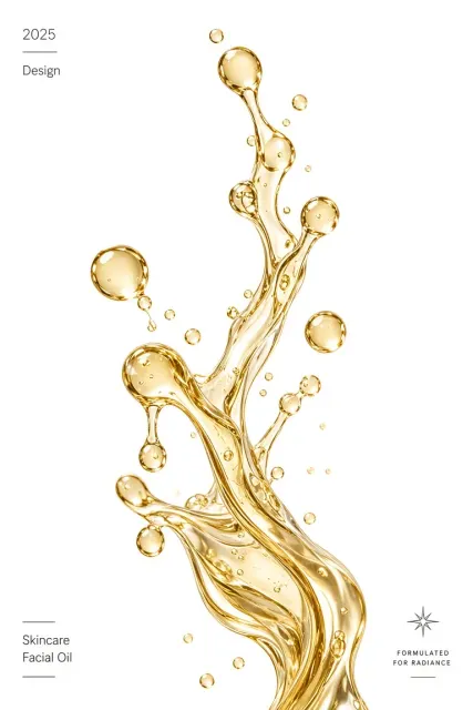 Warm Gold Liquid Dynamic Skincare Essence Commercial Shot