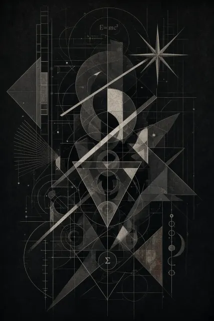 Suprematist Geometric Science Conflict Abstract Art