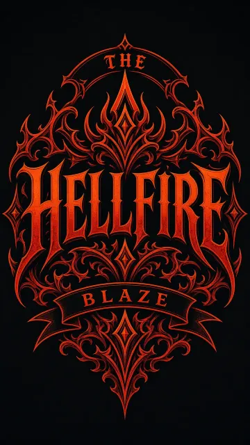 Gothic image example: Gothic Heraldic Hellfire Emblem Typography