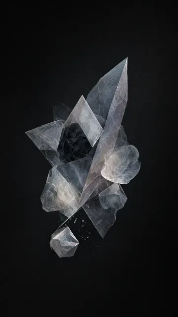 Minimalist Translucent Abstract Dark Art