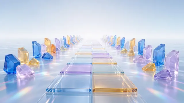 Technology image example: Futuristic Acrylic Light Pillars Tech Poster