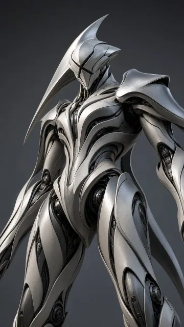 Mecha image example: Futuristic Deconstructivist Streamlined Mech