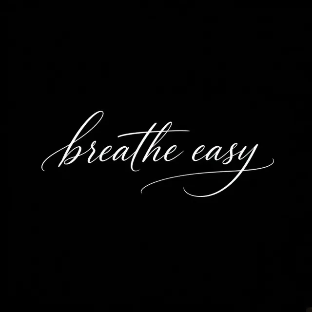 Calligraphy image example: Relaxed Mood Creative Calligraphy Poster on Black