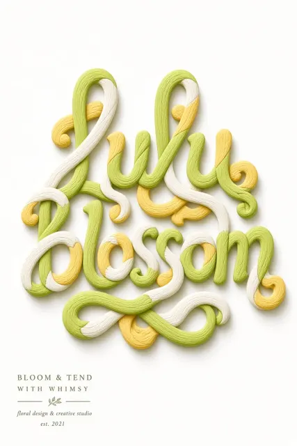 Vector Art image example: Playful Woodcut Knot Typographic Poster