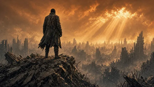 Post-Apocalyptic Solitary Survivor Cinematic Poster