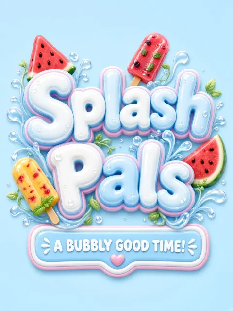 Summer Theme image example: Summer Cool Bubble Typography Graphic