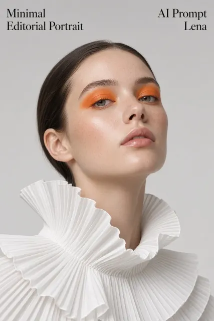 Minimalist High Fashion Beauty Editorial Portrait