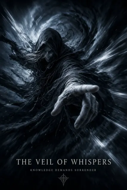 Horror image example: Dark Fantasy Scholar Dynamic Wide-Angle Poster
