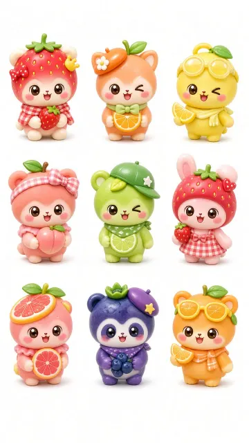Fruit image example: Cute Chibi Animal and Fruit PFP Avatar Collection