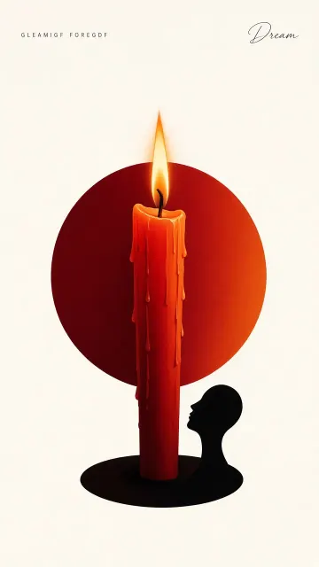 Avant-Garde Conceptual Candle Illustration
